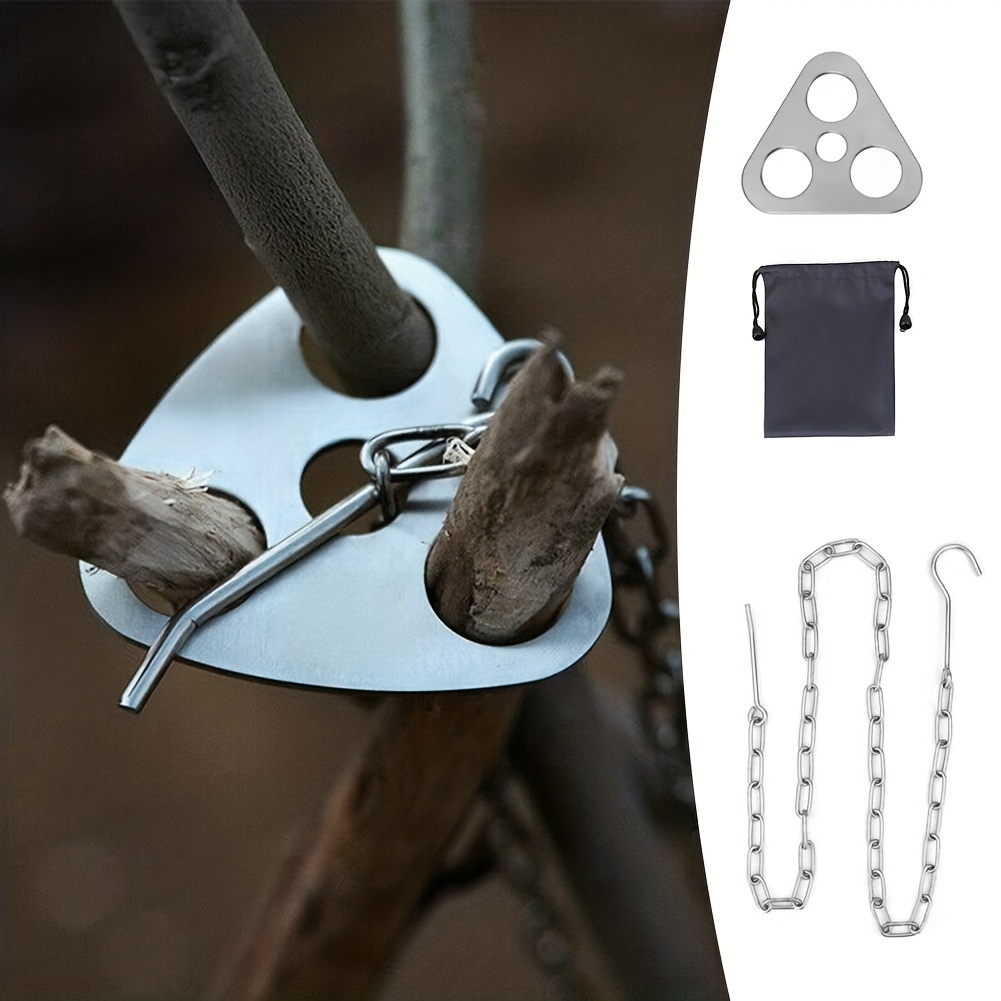 Camping Cooking Hanger - Taşınabilir Ayrılabilir Açık Barbekü Tripod Asılı