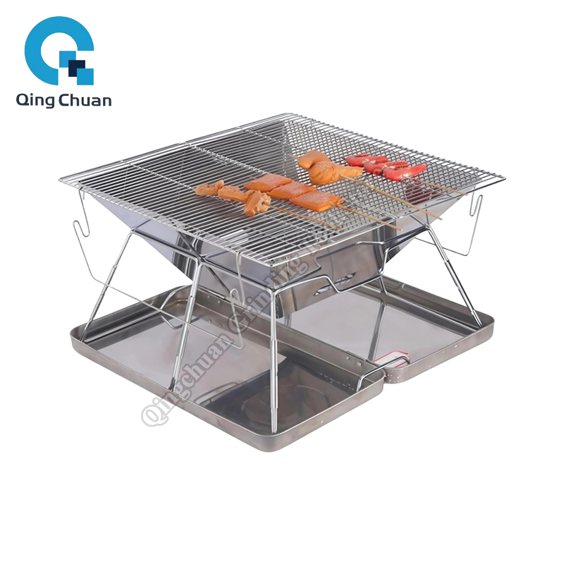 Camping Cooking Fire - Kamp Mangalı Kömürlü Ocak Katlanabilir Paslanmaz