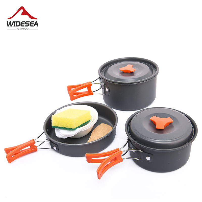 Camping Cooking Pots And Pans - Widesea kamp açık TENCERE SETİ sofra