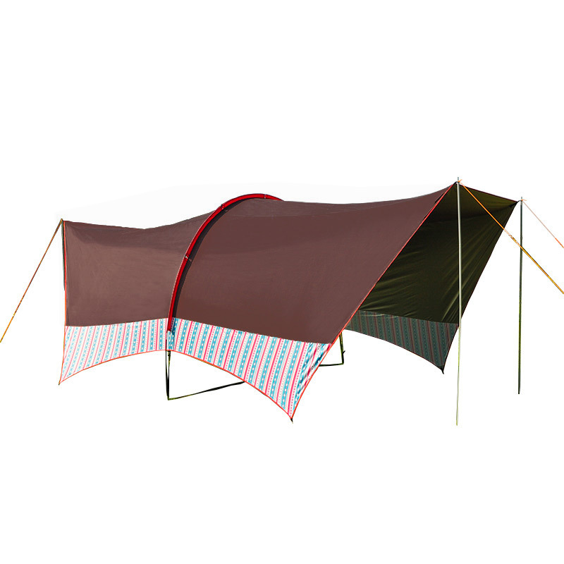 Camping Cooking Awning - Gümüş kaplamalı güneş korumalı, çok kişilik