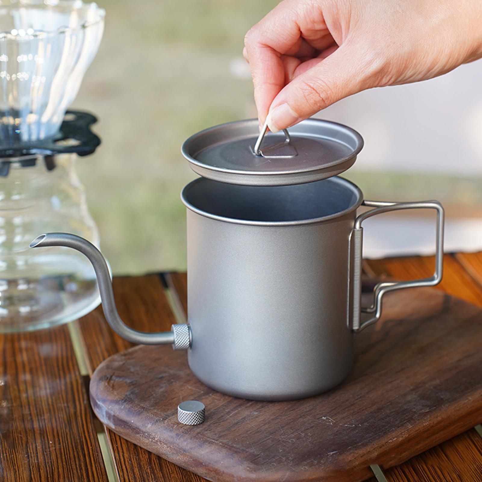 Camping Cooking Top - 420ml Titanyum Kahve Demleme Kazanı Mini