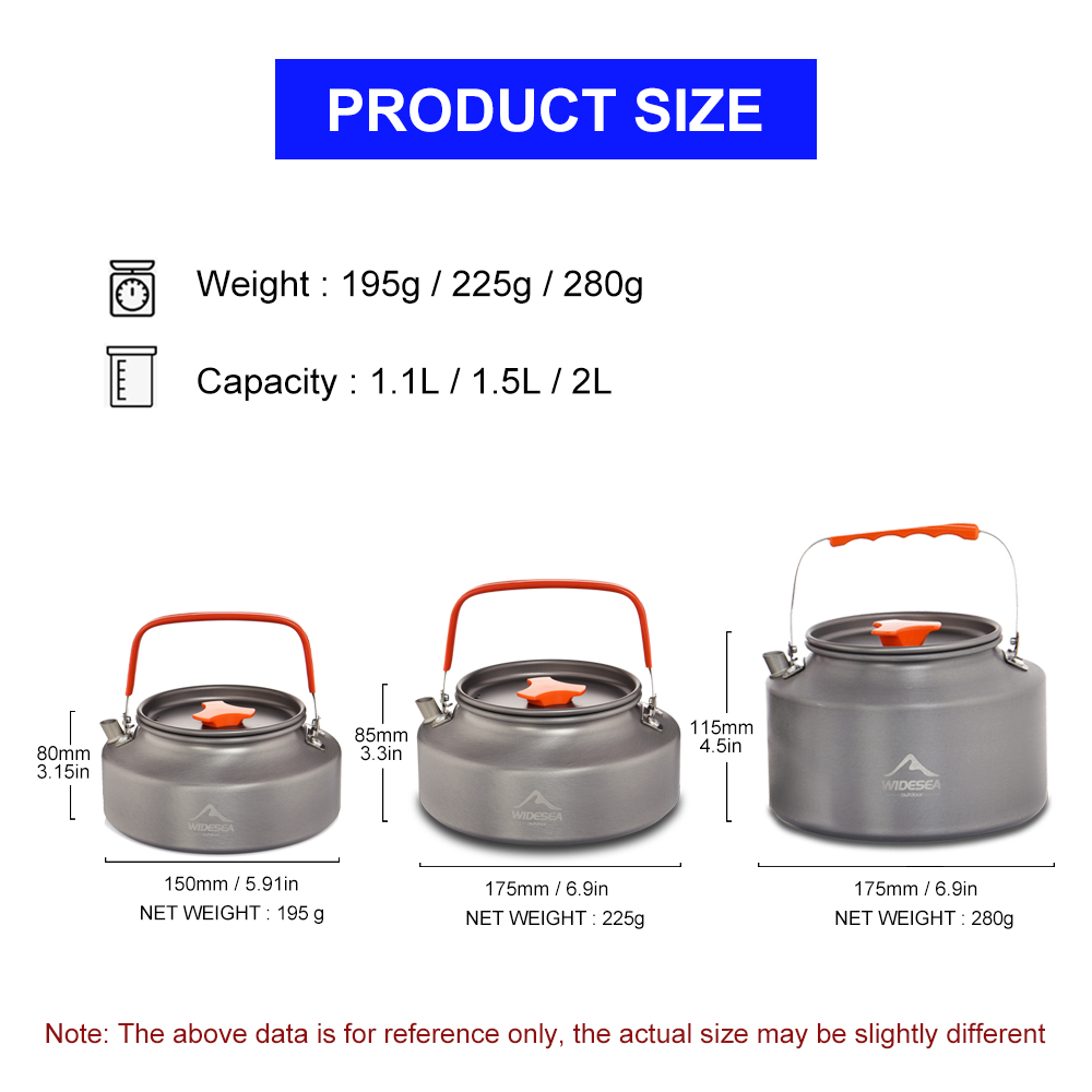 Widesea 1.1L 2L1.5L Kamp Su Is - Camping Cooking Unit incelemesi ve fiyatı