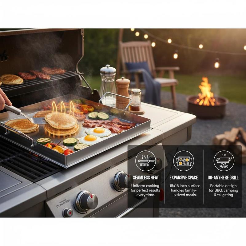 Evrensel Düz Üstlü Izgara 18x1 - Camping Cooking Top incelemesi ve fiyatı