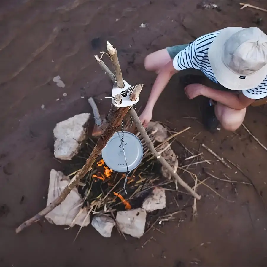 Paslanmaz Çelik Taşınabilir Ka - Camping Cooking Hanger incelemesi ve fiyatı
