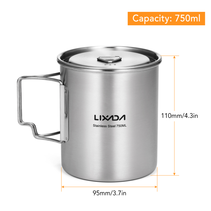 Lixada 750ml fincan açık pasla - Camping Cooking Cup incelemesi ve fiyatı