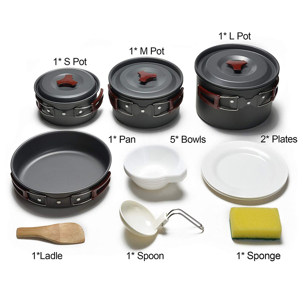 Açık Kamp Tencere Seti Yapışma - Camping Cooking Pots And Pans incelemesi ve fiyatı