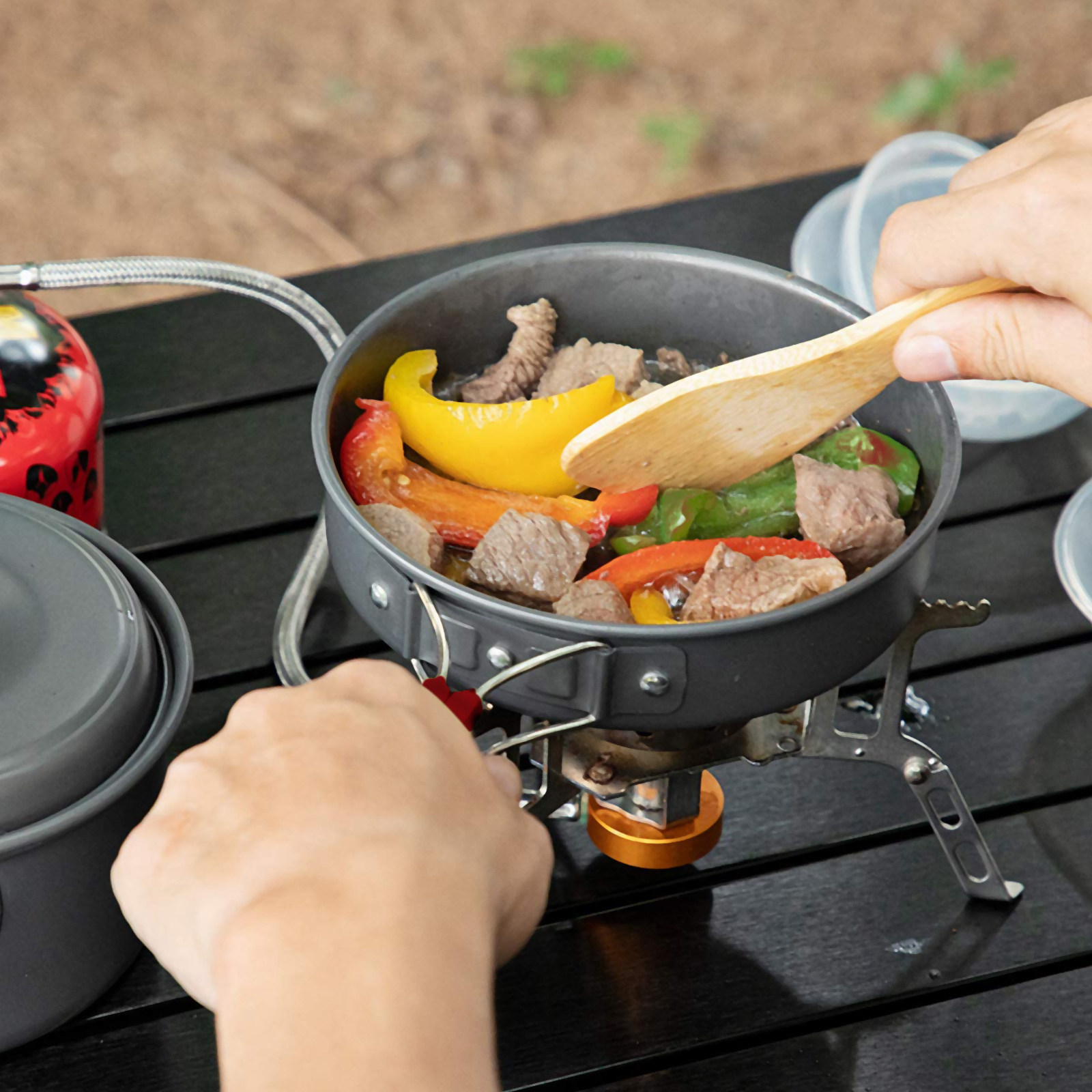 1 Takım Alüminyum Açık Hava Ye - Camping Cooking Essentials Kit incelemesi ve fiyatı
